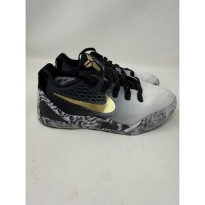 Nike Kobe Mambacita Shoes Youth Size 2Y White Black Gold Basketball FV3607-002